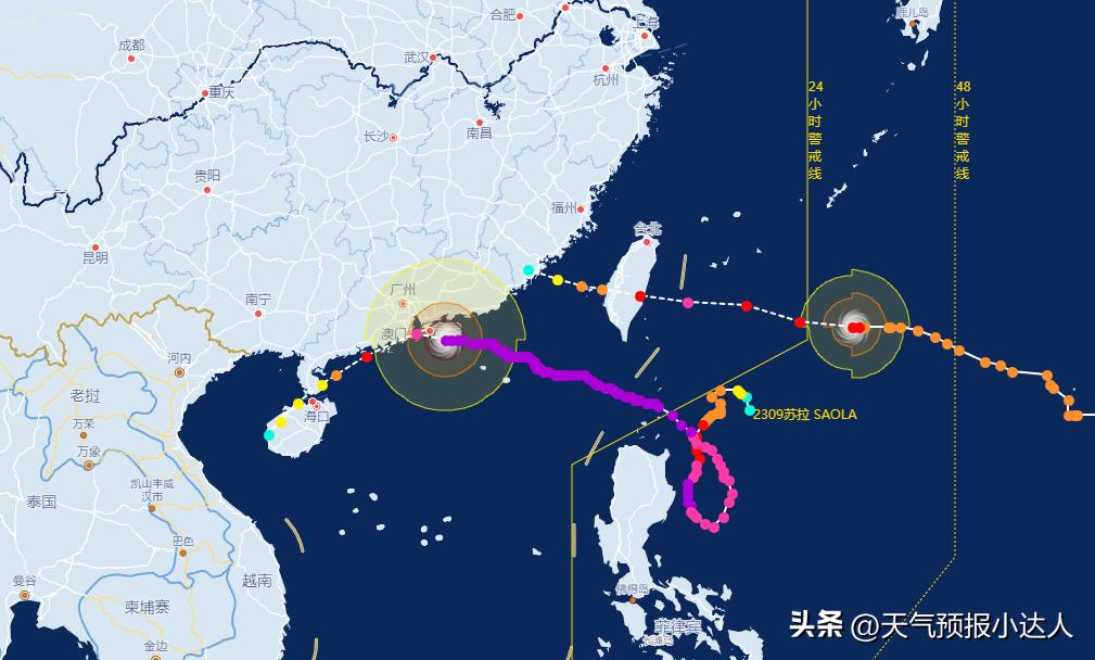 台风实时路径分析与早期预警监测